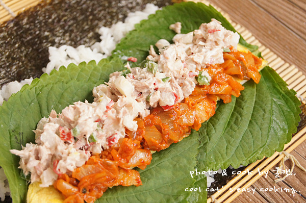 고추장으로 비벼 낸 매콤 참치 김밥