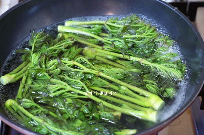 산과 바다 땅의 만남 다시마 두릅말이