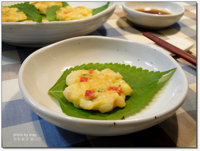 제철 찰옥수수요리~ 깻잎에 싸 먹는 관자옥수수전