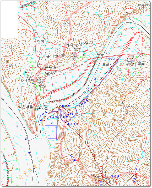 팔공기맥(八公岐脈)의 개념과 지도