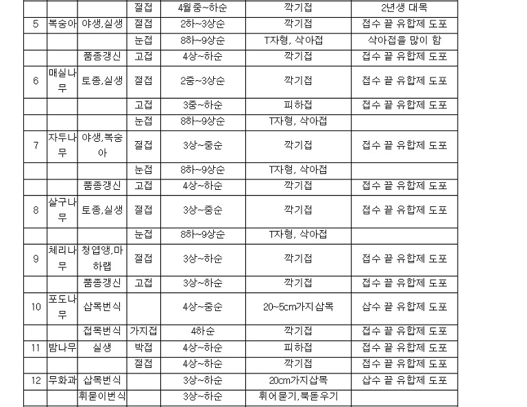 망치접목 녹지접목 동영상